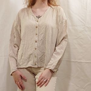 lutar • vintage cafe au lait silk blouse